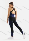 Wholesale Women's 2 Piece Colorblock Workout Outfits Sports Bra Seamless Leggings Yoga Gym Activewear Set AB31-1# - Liuhuamall