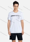 Wholesale Men's Sporty Crew Neck Breathable Striped Letter Print Quick Drying T-shirts - Liuhuamall