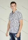 Wholesale Men's Short Sleeve Button Front Botanical Print Casual Shirt - Liuhuamall