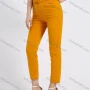 Wholesale Women's High Waist Zipper Fly Plain Slant Pocket Casual Slim Fit Cropped Pant With Belt preview