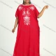 Wholesale Women's African Plus Size Vintage Round Neck Robe Batwing Sleeve Floral Embroidery Plain Kaftan Dress 3# Clothing Wholesale Market Liuhua
