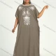 Wholesale Women's African Plus Size Vintage Round Neck Robe Batwing Sleeve Floral Embroidery Plain Kaftan Dress 5# Clothing Wholesale Market Liuhua