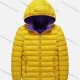 Wholesale Kids Casual Hooded Long Sleeve Zipper Pocket Thermal Puffer Jacket Yellow Clothing Wholesale Market Liuhua