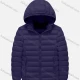 Wholesale Kids Casual Hooded Long Sleeve Zipper Pocket Thermal Puffer Jacket Blue Clothing Wholesale Market Liuhua
