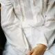 Wholesale Women's Elegant Long Sleeve Collared Plain Guipure Lace Button Down Shirt White Clothing Wholesale Market Liuhua