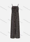 Wholesale Women's Vintage Spaghetti Strap Bow Knot Paisley Folk Art Jumpsuit 320# - Liuhuamall