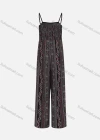 Wholesale Women's Vintage Spaghetti Strap Bow Knot Paisley Folk Art Jumpsuit 320# - Liuhuamall