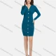 Wholesale Women's Casual V Neck Long Sleeve Ruched Button Decor Short Chiffon Dress 1205# A687# Clothing Wholesale Market Liuhua