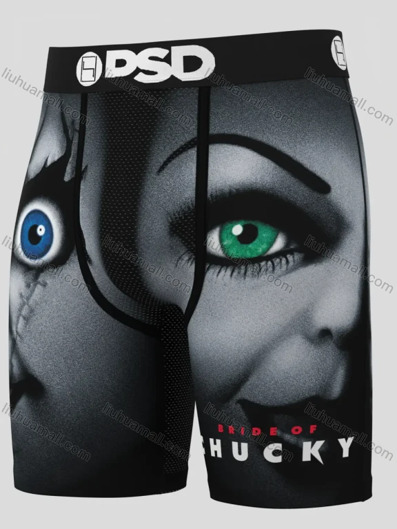 Wholesale of Men's New Fashion Horror Print Elastic High-Waisted Boxer Shorts