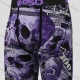 Wholesale Men's Gothic Purple Boxer Shorts Wholesale - Skull Bat Dollar Print, Black Waistband, Stretch Comfort Purple Clothing Wholesale Market Liuhua