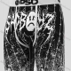 Wholesale Men's Graffiti Print Boxer Shorts Wholesale - Black & White X-Eye Face Design, High-Waist Stretch Comfort Black and white Clothing Wholesale Market Liuhua