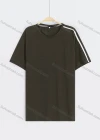 Wholesale Men's Casual Plain Reflective Stripes Round Neck Short Sleeve Tee - Liuhuamall