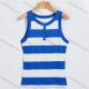 Wholesale Women's Round Neck Striped Colorblock Button Front Casual Tank Top GK047# Blue Guangzhou Clothing Wholesale Market & Suppliers -LIUHUAMALL