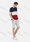 Wholesale Men's Short Sleeve Buttons Polka Dot Colorblock Polo Shirt - Liuhuamall