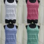 Wholesale Women's Casual Round Neck Hollow Out Knit Tank Top preview