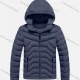 Wholesale Kids Casual Hooded Long Sleeve Zipper Pocket Thermal Puffer Jacket Blue Clothing Wholesale Market Liuhua
