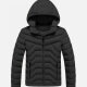 Kids Casual Hooded Long Sleeve Zipper Pocket Thermal Puffer Jacket Black Clothing Wholesale Market -LIUHUA