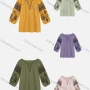 Wholesale Women's Casual Tie Neck Embroidery Long Sleeve Knitted Blouse preview