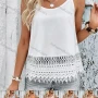 Wholesale Women's Casual Plain Hollow Out Lace Trim Cami Top preview