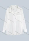 Wholesale Women's Casual Plain Back Button Down Long Sleeve Patch Pocket Shirts - Liuhuamall
