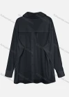 Wholesale Women's Casual Plain Back Button Down Long Sleeve Patch Pocket Shirts - Liuhuamall