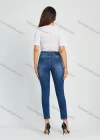 Wholesale Women's High Waist Butterfly Print Pearl Decor Cropped Skinny Jean - Liuhuamall