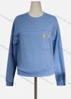Wholesale Women's Casual Crew Neck Long Sleeve Sewing Label Plain Sweatshirt - Liuhuamall
