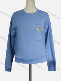 Wholesale Women's Casual Crew Neck Long Sleeve Sewing Label Plain Sweatshirt, LIUHUA CLOTHING WHOLESALE