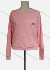 Wholesale Women's Casual Crew Neck Long Sleeve Sewing Label Plain Sweatshirt - Liuhuamall
