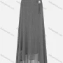 Wholesale Women's Casual Plain Elastic Waist Rhinestone Metal Decor Knit A-Line Maxi Skirt preview