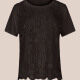 Women's Casual Round Neck Short Sleeve Embroidery Lace Sequin Plain Asymmetrical Hem T-Shirt 01# 33# Clothing Wholesale Market -LIUHUA