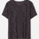 Women's Casual Guipure Lace Pearl Decor Crochet Round Neck Short Sleeve Plain T-Shirt 02# 15# Clothing Wholesale Market -LIUHUA