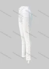 Wholesale Women's Casual Patch Pocket Criss Cross Drawstring Plain Skinny Jeans 4204# - Liuhuamall