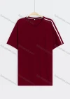 Wholesale Men's Casual Plain Reflective Stripes Round Neck Short Sleeve Tee - Liuhuamall