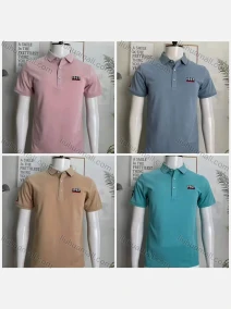 Wholesale Men's Casual Plain Labeled Short Sleeve Polo Shirt 163226#, LIUHUA CLOTHING WHOLESALE