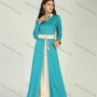 Wholesale Women's Casual & Fashion Collar Zip Long Sleeve Two Tone Drawstring Pearl Decor Maxi Dress preview