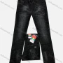 Wholesale Men's Button Zipper Pockets Frayed Labelled Plain Jean 872# preview
