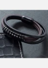 Wholesale Genuine Leather Magnetic Buckle Bracelet PH510# - Liuhuamall