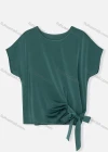Wholesale Women's Bateau Neck Batwing Sleeve Bowknot Plain Casual Blouse - Liuhuamall