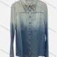 Wholesale Women's Fashion Collared Patch Pocket Rivets Gradient Button Down Denim Overshirt Blue Clothing Wholesale Market Liuhua