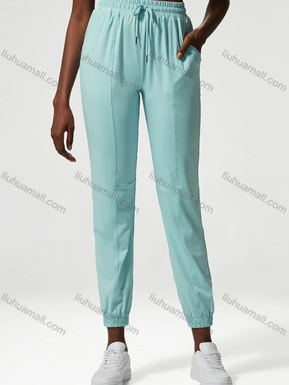 Wholesale Women's Sporty Pockets Drawstring Quick Dry Breathable Joggers