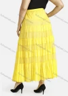 Wholesale Women's Casual Elastic Waist Tiered Pleated Maxi Skirt - Liuhuamall