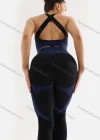 Wholesale Women's 2 Piece Colorblock Workout Outfits Sports Bra Seamless Leggings Yoga Gym Activewear Set AB31-1# - Liuhuamall