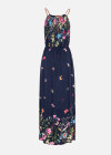 Wholesale Women's Spring Sleeveless Keyhole Neck Floral Butterfly Print Cami Maxi Dress - Liuhuamall