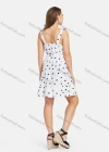 Wholesale Women's Retro Heart Print V Neck Tie Strap Wrap Short Dress - Liuhuamall