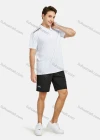 Wholesale Men's Performance Workout Letter Jacquard Solid Athletic Shorts With Zip Pockets - Liuhuamall