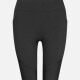 Women's Sporty High Waist Breathable Pockets Plain Short Legging Black 1# Clothing Wholesale Market -LIUHUA