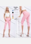 Wholesale Women's Casual Plain Slim Fit High Waist Cropped Pants (Pack of 24)Q805# - Liuhuamall