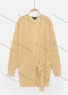 Wholesale Women's Casual Long Sleeve Tie Side Front Knit Solid Cardigan - Liuhuamall