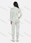 Wholesale Women's Shirt Collar Long Sleeve Floral Print Flap Pockets Button Front Jumpsuit With Belt - Liuhuamall